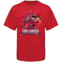 MLB Majestic St. Louis Cardindals Youth 2011 World Series Champions Tony LaRussa Career Achievement T-Shirt - Red