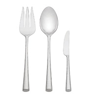 Lightly hammered handles of the finest quality stainless steel make Imperial Caviar serving accessories well suited for every day and entertaining. A slender silhouette and angled tip complete the look with the chic brilliance of Marchesa by Lenox flatware.