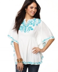 Go exotic with intricate embroidery and a flowing fit. Style&co.'s petite caftan looks as great with jeans as it does paired with your bathing suit at the beach! (Clearance) Go exotic with intricate embroidery and a flowing fit. Style&co.'s petite caftan looks as great with jeans as it does paired with your bathing suit at the beach! (Clearance)