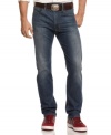 Get some elevated denim style with these faded-wash jeans from Armani Jeans.