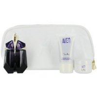 ALIEN by Thierry Mugler Gift Set for WOMEN: EAU DE PARFUM SPRAY 1 OZ & PRODIGY SHOWER GEL 1 OZ & BODY CREAM .5 OZ & POUCH ALIEN by Thierry Mugler Gift Set for WOMEN: EAU DE PARFUM SPRAY 1 OZ & PRODIGY SHOWER GEL 1 OZ & BODY CREAM .5 OZ & POUCH