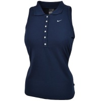 Nike Womens Dri-FIT Sleeveless Tennis Top - Navy Blue