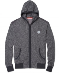 Sean John makes a layer into a statement with this ultra-cool zip-front hoodie. Sean John makes a layer into a statement with this ultra-cool zip-front hoodie.
