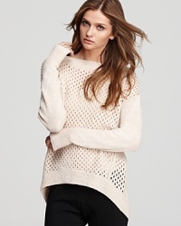 An ultra-soft Rebecca Taylor sweater flaunts mesh texture at the front and back bodice for a flirty spin on layering. In a versatile nude hue, it pairs perfectly with everything from everyday blue jeans to a black pencil skirt. An ultra-soft Rebecca Taylor sweater flaunts mesh texture at the front and back bodice for a flirty spin on layering. In a versatile nude hue, it pairs perfectly with everything from everyday blue jeans to a black pencil skirt.