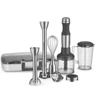 KitchenAid 5-Speed Hand Blender with Interchangeable Bell Blade & Removable Pan Guard, KHB2571SX