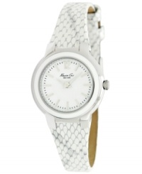 Venomous style, by Kenneth Cole New York. This fierce watch is covered in pristine white color for a striking effect. Venomous style, by Kenneth Cole New York. This fierce watch is covered in pristine white color for a striking effect.
