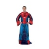 Marvel, Spiderman, Blue on Blue 48-Inch-by-71-Inch Adult Comfy Throw with Sleeves by The Northwest Company