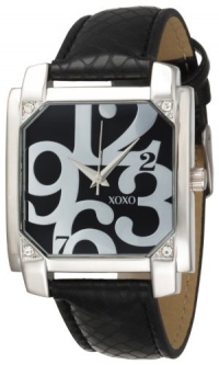 XOXO Women's XO3171 Black Dial Black Snake Strap Watch XOXO Women's XO3171 Black Dial Black Snake Strap Watch