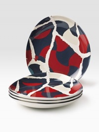 Everyday occasions take on a fashionable edge with these vivid glass dessert plates featuring one of Diane's signature prints. Set of 4 Glass 7 diam. Hand wash Imported Everyday occasions take on a fashionable edge with these vivid glass dessert plates featuring one of Diane's signature prints. Set of 4 Glass 7 diam. Hand wash Imported