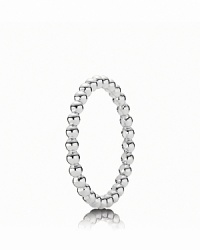 A delicate sterling silver ring with a beautiful beaded texture. Perfect worn on its own or stacked with other PANDORA pieces. A delicate sterling silver ring with a beautiful beaded texture. Perfect worn on its own or stacked with other PANDORA pieces.