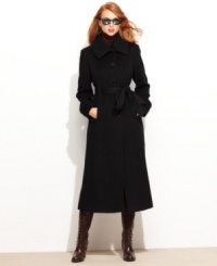 Anne Klein's coat is made of a cozy wool and cashmere blend and will keep you warm (and in style!) for many seasons to come. Anne Klein's coat is made of a cozy wool and cashmere blend and will keep you warm (and in style!) for many seasons to come.