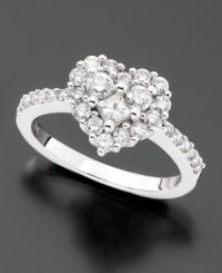 A special token of your affection. Effy Collection's gorgeous, glittering heart-shaped diamond ring (9/10 ct. t.w.) is crafted in 14k white gold for ultimate polish and shine. A special token of your affection. Effy Collection's gorgeous, glittering heart-shaped diamond ring (9/10 ct. t.w.) is crafted in 14k white gold for ultimate polish and shine.