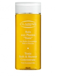 Tonic Bath & Shower Concentrate. The ideal complement to any body-firming program. This cleansing experience combines the pleasure of a shower or bath with the aromatic properties of plant extracts. Helps tone and firm skin and enhances a total feeling of well-being. Gently cleanses without disturbing moisture balance, leaving skin soft and supple. Imported from France. 6.8 oz. Tonic Bath & Shower Concentrate. The ideal complement to any body-firming program. This cleansing experience combines the pleasure of a shower or bath with the aromatic properties of plant extracts. Helps tone and firm skin and enhances a total feeling of well-being. Gently cleanses without disturbing moisture balance, leaving skin soft and supple. Imported from France. 6.8 oz.