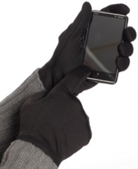 Stay connected. UR Gloves' Touch Point Gloves use Thinsulate-lined stretch fabric with a palm side that's fully conductive for use with virtually any touch screen. Stay connected. UR Gloves' Touch Point Gloves use Thinsulate-lined stretch fabric with a palm side that's fully conductive for use with virtually any touch screen.