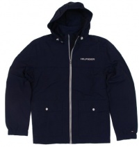 Tommy Hilfiger Mens Nylon Windbreaker Jacket - L - Navy Tommy Hilfiger Mens Nylon Windbreaker Jacket - L - Navy