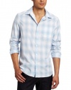 Kenneth Cole Men's One Pocket Ombre Plaid Shirt