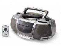 Coby Portable CD/Radio/Stereo Cassette Player/Recorder with Remote Control CXCD250, Silver Coby Portable CD/Radio/Stereo Cassette Player/Recorder with Remote Control CXCD250, Silver
