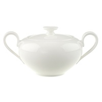 Anmut will be the choice for purists; it is an undecorated white that beautifully shows off the glamorous forms and quality bone china. Dishwasher and microwave safe. Accessories shown: oval platter, round vegetable bowl, creamer, sugar bowl. Anmut will be the choice for purists; it is an undecorated white that beautifully shows off the glamorous forms and quality bone china. Dishwasher and microwave safe. Accessories shown: oval platter, round vegetable bowl, creamer, sugar bowl.