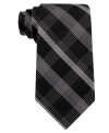 Add punch to any outfit with this plaid silk tie from DKNY.