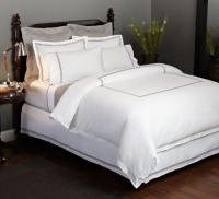 Pinzon Hotel Stitch 400-Thread-Count Egyptian Cotton Sateen Full/Queen Duvet Cover, Silver Grey Pinzon Hotel Stitch 400-Thread-Count Egyptian Cotton Sateen Full/Queen Duvet Cover, Silver Grey