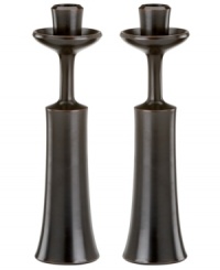 Transform darkness to light with Design with Light Classic candle holders from Dansk. Bronze-colored candlesticks mix elements of old and new for a look of sophistication in any setting. Transform darkness to light with Design with Light Classic candle holders from Dansk. Bronze-colored candlesticks mix elements of old and new for a look of sophistication in any setting.