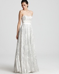 Aidan Mattox Gown - Metallic Strapless Aidan Mattox Gown - Metallic Strapless