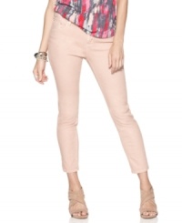 A pale pink wash is a fresh taken on skinny petite denim, from DKNY Jeans. Pair them with brights for an unexpected, trend-forward look! A pale pink wash is a fresh taken on skinny petite denim, from DKNY Jeans. Pair them with brights for an unexpected, trend-forward look!