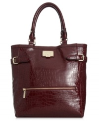 For the love of luxe, this croc-embossed tote from AK Anne Klein lends a look of uptown elegance. Dazzling golden hardware and signature accents adorn the outside, while the ultra-roomy interior provides plenty of pockets for all your fashionista essentials. For the love of luxe, this croc-embossed tote from AK Anne Klein lends a look of uptown elegance. Dazzling golden hardware and signature accents adorn the outside, while the ultra-roomy interior provides plenty of pockets for all your fashionista essentials.