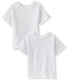 Calvin Klein Underwear Boys 8-20 2 Pack T-Shirt,White,Medium 8/10