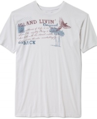 Stay in a relaxed state of mind with this graphic t-shirt from Tasso Elba. Stay in a relaxed state of mind with this graphic t-shirt from Tasso Elba.