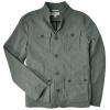 Calvin Klein Body Men's Slim Fit Pinpoint Nehru Jacket, Grey, L