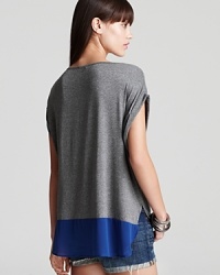Mixed textures and tones are trend-right for spring and this Aqua tee works the look with effortlessly cool ease.