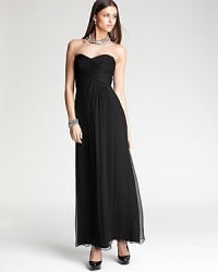 Turn heads in this impossibly elegant silk gown from Amsale. A stunning choice for your next glam affair. Turn heads in this impossibly elegant silk gown from Amsale. A stunning choice for your next glam affair.