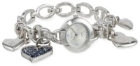 XOXO Women's XO7030 Silver Dial Silver-tone Heart Charms Watch XOXO Women's XO7030 Silver Dial Silver-tone Heart Charms Watch
