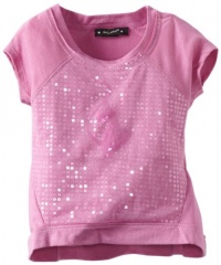 Baby Phat - Kids Girls 2-6X Sequin Front High-Low Tee, Purple, 2T