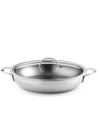 Brilliant good looks. Perfect gourmet results. Combining the long-lasting radiance of stainless steel with the superior performance of a highly conductive, heavy-gauge aluminum core, the Calphalon Tri-Ply everyday pan makes it easy to prepare mouthwatering meals day after day -- each more memorable than the last. Lifetime warranty. Brilliant good looks. Perfect gourmet results. Combining the long-lasting radiance of stainless steel with the superior performance of a highly conductive, heavy-gauge aluminum core, the Calphalon Tri-Ply everyday pan makes it easy to prepare mouthwatering meals day after day -- each more memorable than the last. Lifetime warranty.