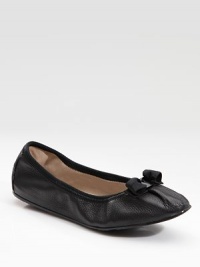 A classic ballerina of Italian leather that will take you from season to season.Logo bow Elastic trim Leather lining Padded insole Rubber sole Made in ItalyOUR FIT MODEL RECOMMENDS ordering one half size up as this style runs small. A classic ballerina of Italian leather that will take you from season to season.Logo bow Elastic trim Leather lining Padded insole Rubber sole Made in ItalyOUR FIT MODEL RECOMMENDS ordering one half size up as this style runs small.