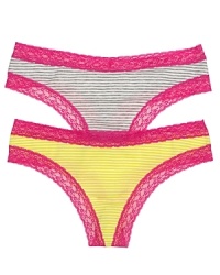 The love of your lingerie drawer, this low-rise thong from Cosabella features stripes, contrast lace trim and a flattering fit. Style #TESOR0321. The love of your lingerie drawer, this low-rise thong from Cosabella features stripes, contrast lace trim and a flattering fit. Style #TESOR0321.
