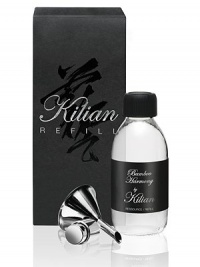 Bamboo Harmony opens with luminous notes of Bergamot, Bigarade and Neroli. The perfume then evolves through a comforting heart combining white tea leaves, known for their sumptuous flavor and lustrous color, and Mimosa, highlighted with a touch of spices. The unique character of the trail is given by rare Maté Essence, interlaced with sensual fig leaves and oak moss. Includes 1.7 oz. refill, black velvet pouch and funnel. Bamboo Harmony opens with luminous notes of Bergamot, Bigarade and Neroli. The perfume then evolves through a comforting heart combining white tea leaves, known for their sumptuous flavor and lustrous color, and Mimosa, highlighted with a touch of spices. The unique character of the trail is given by rare Maté Essence, interlaced with sensual fig leaves and oak moss. Includes 1.7 oz. refill, black velvet pouch and funnel.