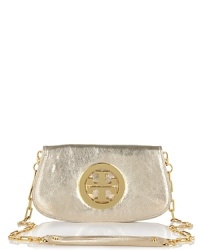 Add a glamorous finishing touch to your look with this luxe metallic leather clutch from Tory Burch. Add a glamorous finishing touch to your look with this luxe metallic leather clutch from Tory Burch.