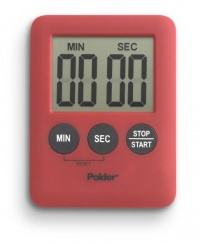 Polder 100-Minute Mini Timer, Red Polder 100-Minute Mini Timer, Red