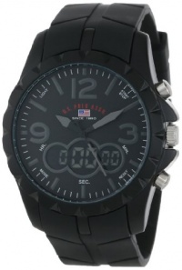 U.S. Polo Assn. Men's US9058 Analog-Digital Black Dial Black Rubber Strap Watch U.S. Polo Assn. Men's US9058 Analog-Digital Black Dial Black Rubber Strap Watch