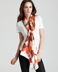 A woven scarf with a collage of colorful spots, an edgy style from MARC BY MARC JACOBS. A woven scarf with a collage of colorful spots, an edgy style from MARC BY MARC JACOBS.