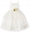 Us Angels Girls 2-6x Ballerina Inspired Dress, Ivory, 6