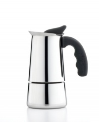 Finally an espresso maker that brews crisp, bold flavor with the intensity the drink is known for! Add espresso into your routine with ease with this stainless steel maker that draws out the crucial notes of the beverage and makes up to 6 cups at a time for a guaranteed pick-me-up. Finally an espresso maker that brews crisp, bold flavor with the intensity the drink is known for! Add espresso into your routine with ease with this stainless steel maker that draws out the crucial notes of the beverage and makes up to 6 cups at a time for a guaranteed pick-me-up.