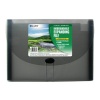 C-Line Biodegradable 7-Pocket Poly Expanding File, Includes Tabs, Button and Elastic Closure, Letter Size, Smoke (48301)