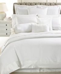 A tranquil effect is what this Martha Stewart Collection Moon Luster bedskirt creates for your room. An all white backdrop sets the scene as linen fabric and silk borders intertwine for a modern, opulent presentation. A tranquil effect is what this Martha Stewart Collection Moon Luster bedskirt creates for your room. An all white backdrop sets the scene as linen fabric and silk borders intertwine for a modern, opulent presentation.