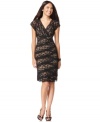 About lace: have a head-turning effect in this romantic lace dress from Marina.