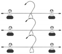 Whitmor 6021-181 Ebony Chrome Add-On Skirt/Slack Hanger, Set of 3 Whitmor 6021-181 Ebony Chrome Add-On Skirt/Slack Hanger, Set of 3
