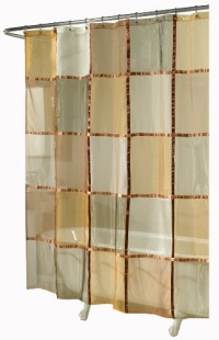 Ex-Cell Home Fashions Mosaic Fabric Shower Curtain, Terracotta